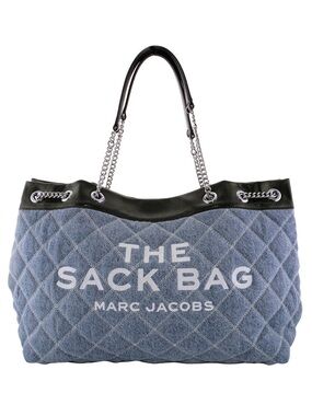 Marc Jacobs Quilted Denim 'The Sack Bag' Tote with Black Trim